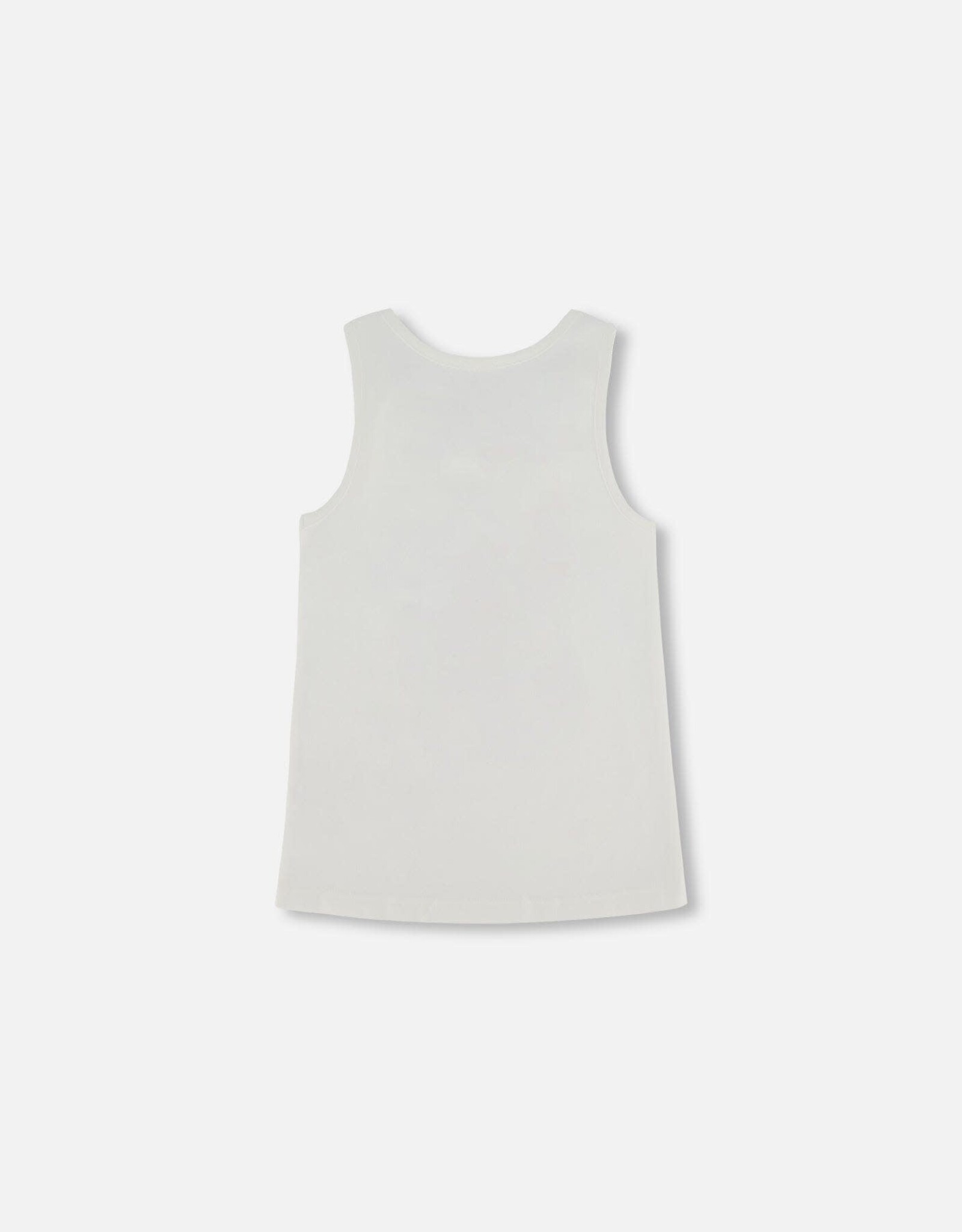 Deux Par Deux Off White Tank Top w/Print