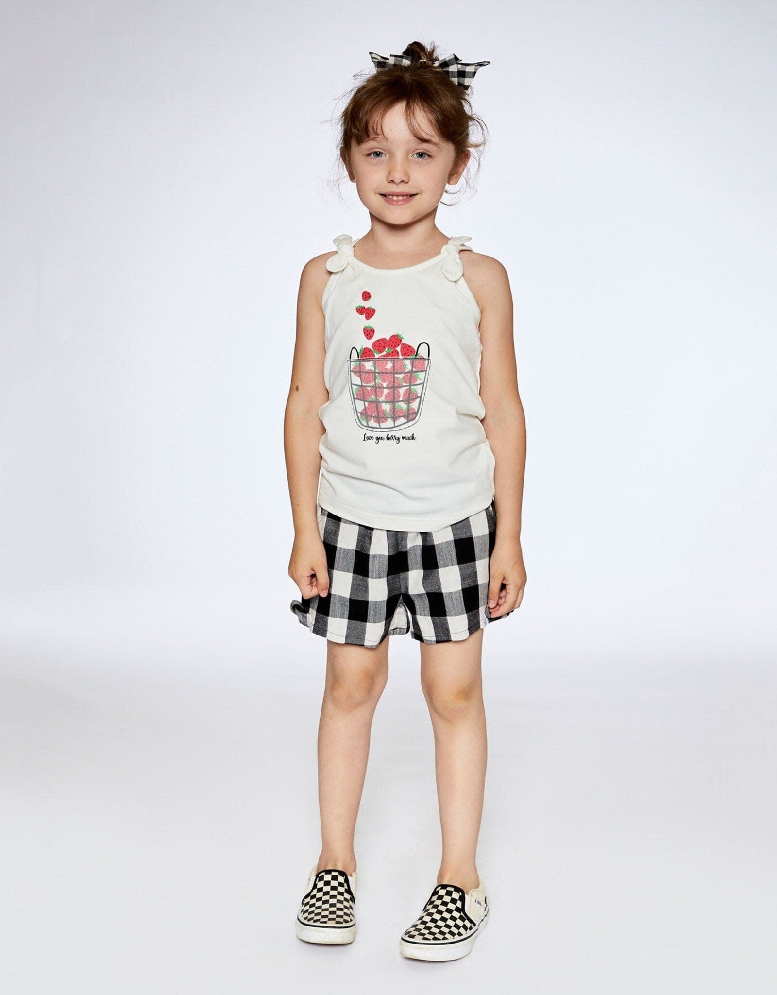 Deux Par Deux Off White Tank Top w/Print