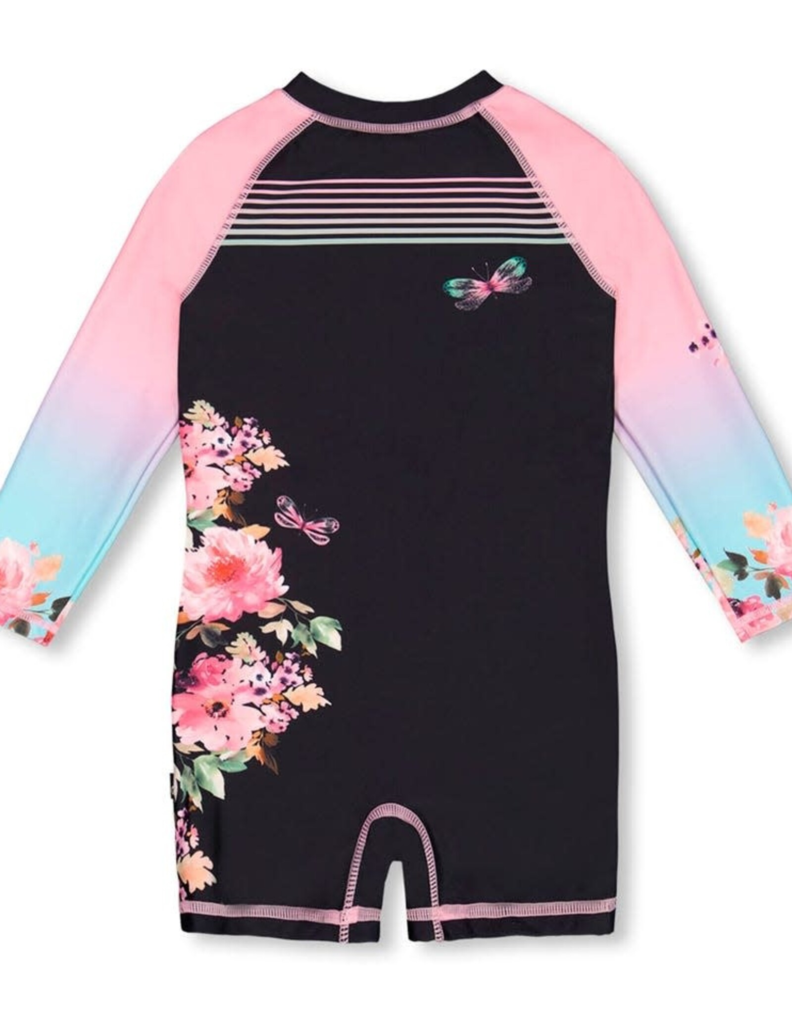 Deux Par Deux Anthracite Floral Rashguard