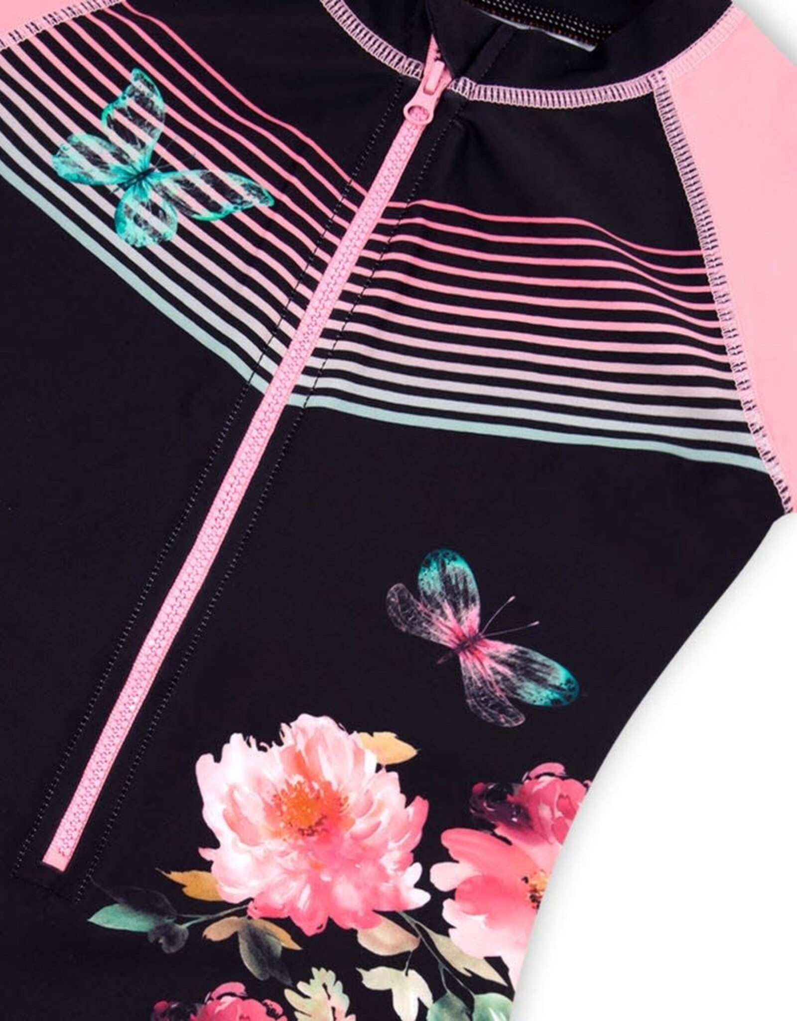 Deux Par Deux Anthracite Floral Rashguard