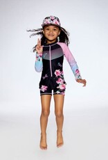 Deux Par Deux Anthracite Floral Rashguard
