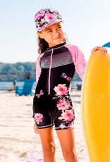Deux Par Deux Anthracite Floral Rashguard
