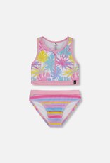 Deux Par Deux Palm Leaves Two Pc Swimsuit