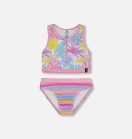 Deux Par Deux Palm Leaves Two Pc Swimsuit