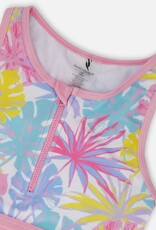 Deux Par Deux Palm Leaves Two Pc Swimsuit