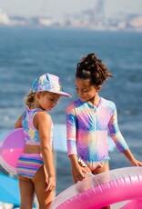 Deux Par Deux Palm Leaves Two Pc Swimsuit