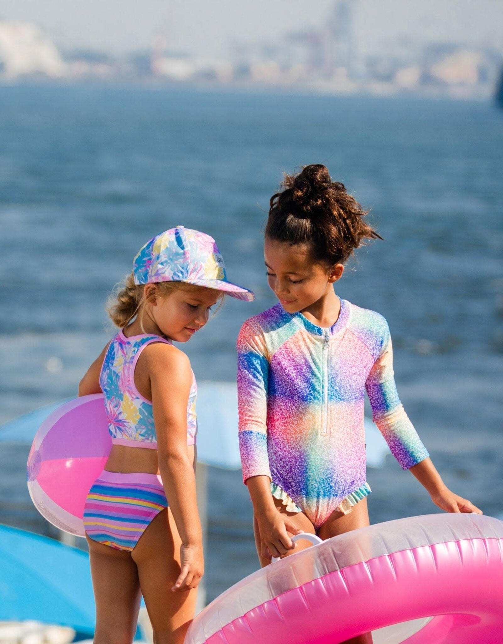 Deux Par Deux Palm Leaves Two Pc Swimsuit