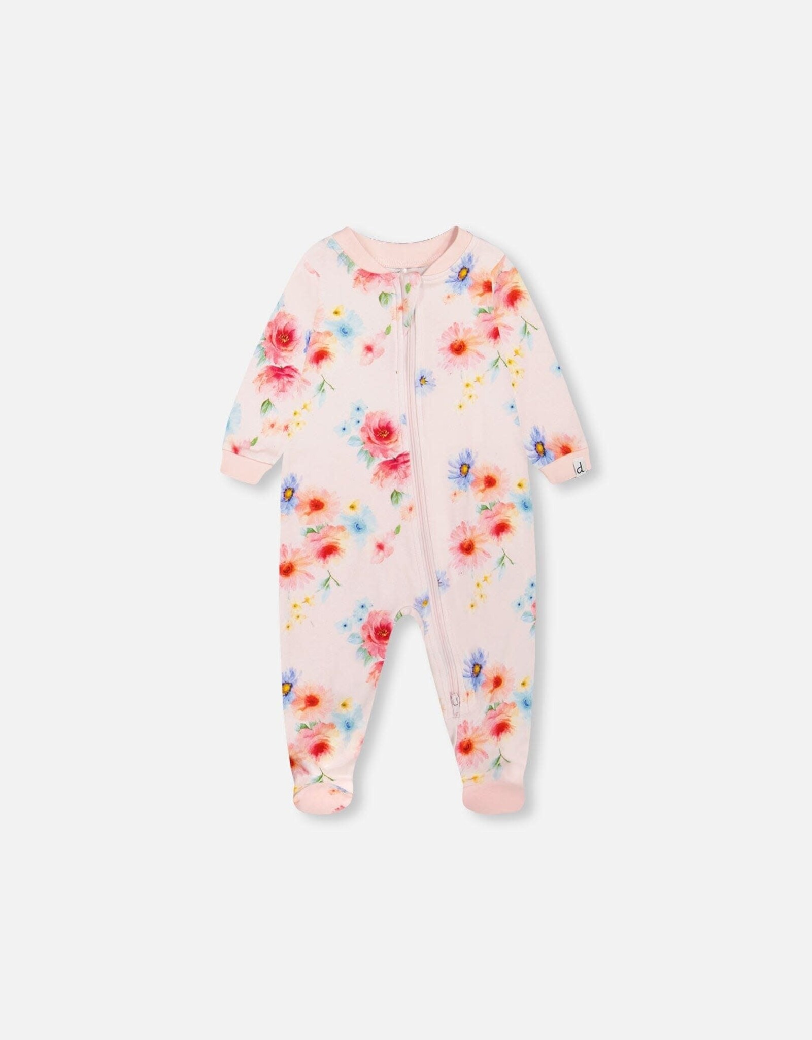 Deux Par Deux Floral Bouquet Footie Pajamas