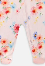 Deux Par Deux Floral Bouquet Footie Pajamas