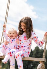 Deux Par Deux Floral Bouquet Footie Pajamas