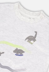 Deux Par Deux Light Grey Shirt/Short Set