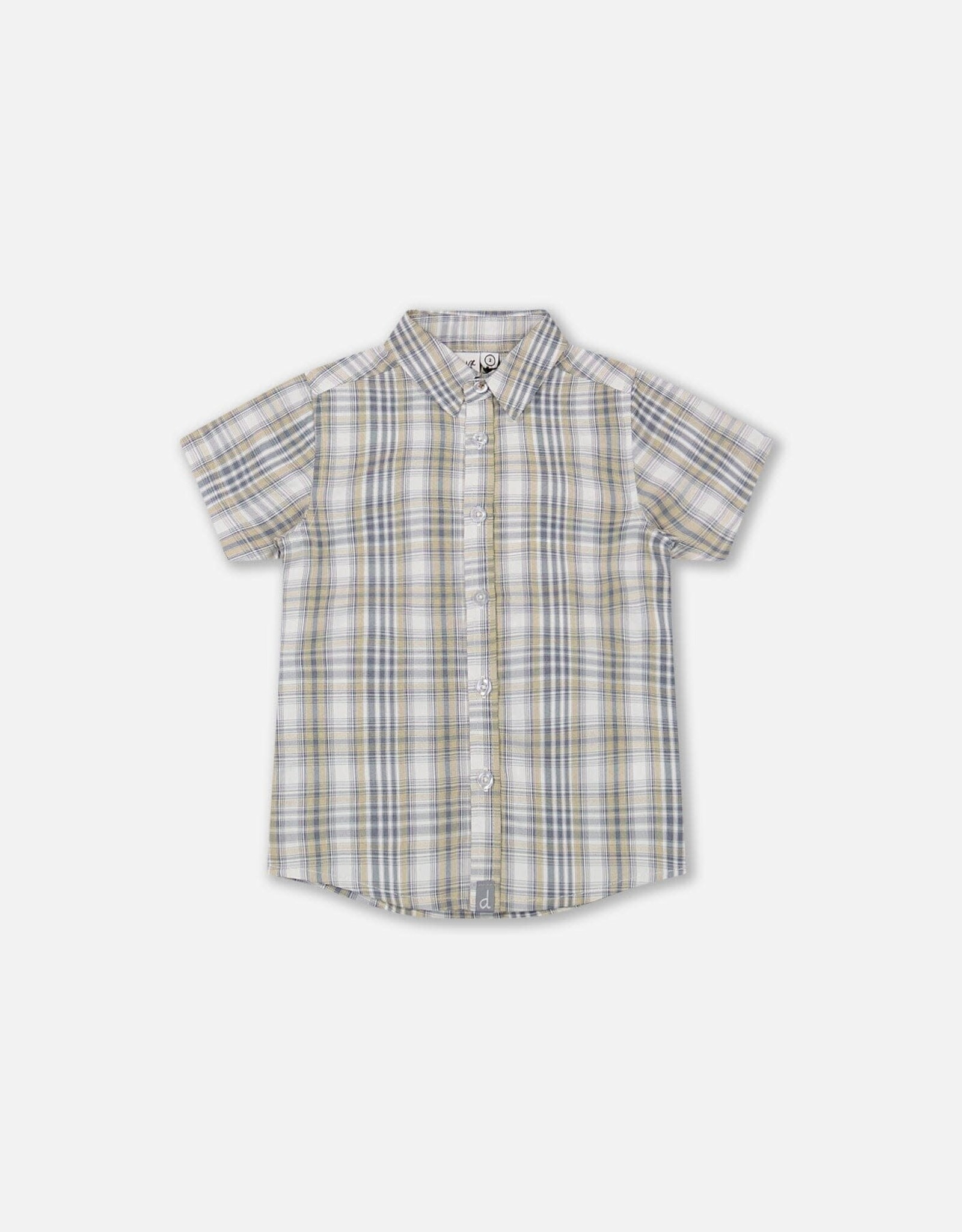 Deux Par Deux Plaided Blue-Green Shirt