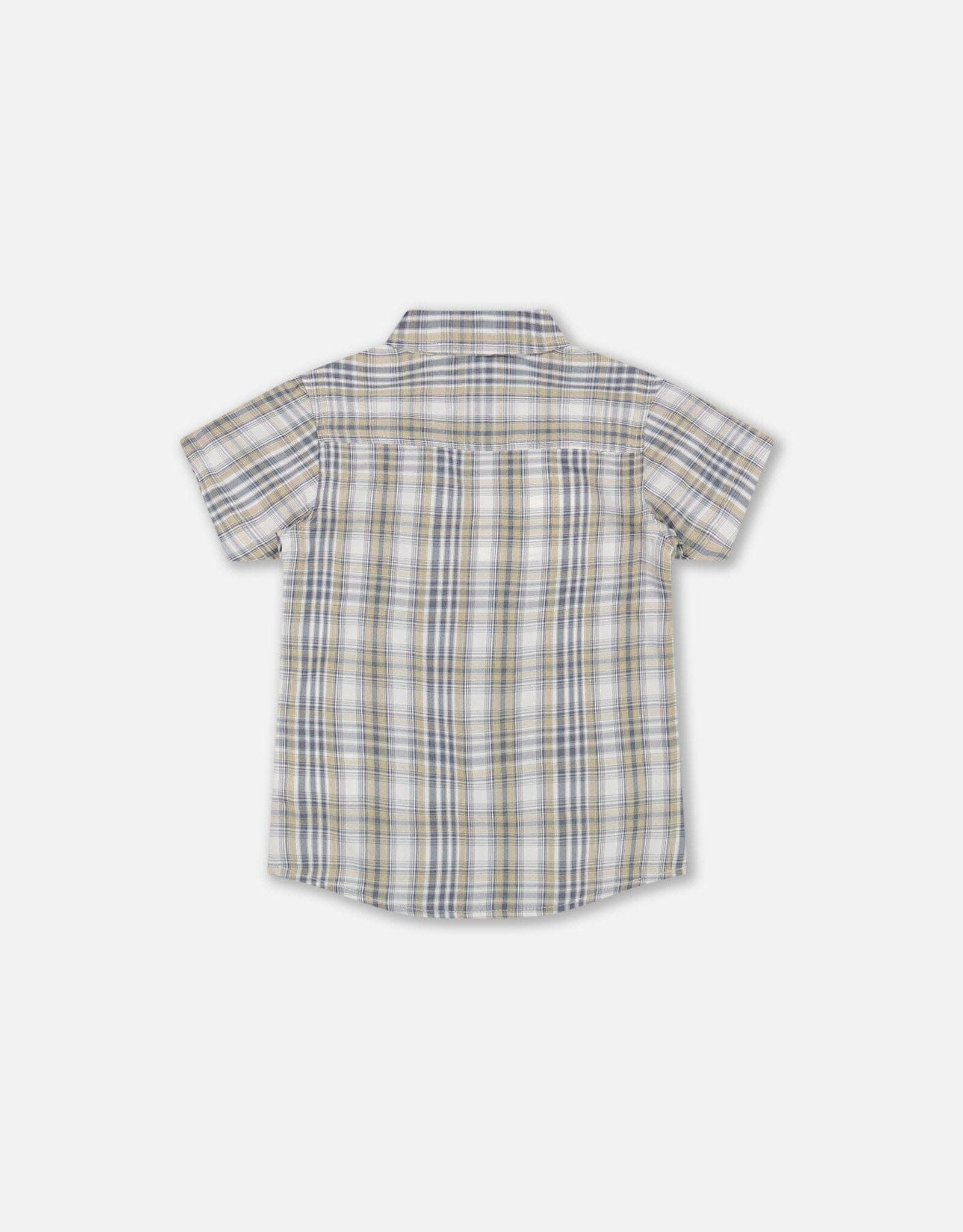 Deux Par Deux Plaided Blue-Green Shirt