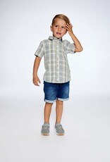 Deux Par Deux Plaided Blue-Green Shirt