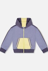Deux Par Deux Stonewash Hooded Zip Up
