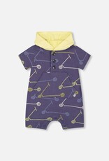 Deux Par Deux Scooters Hooded Romper