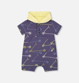 Deux Par Deux Scooters Hooded Romper