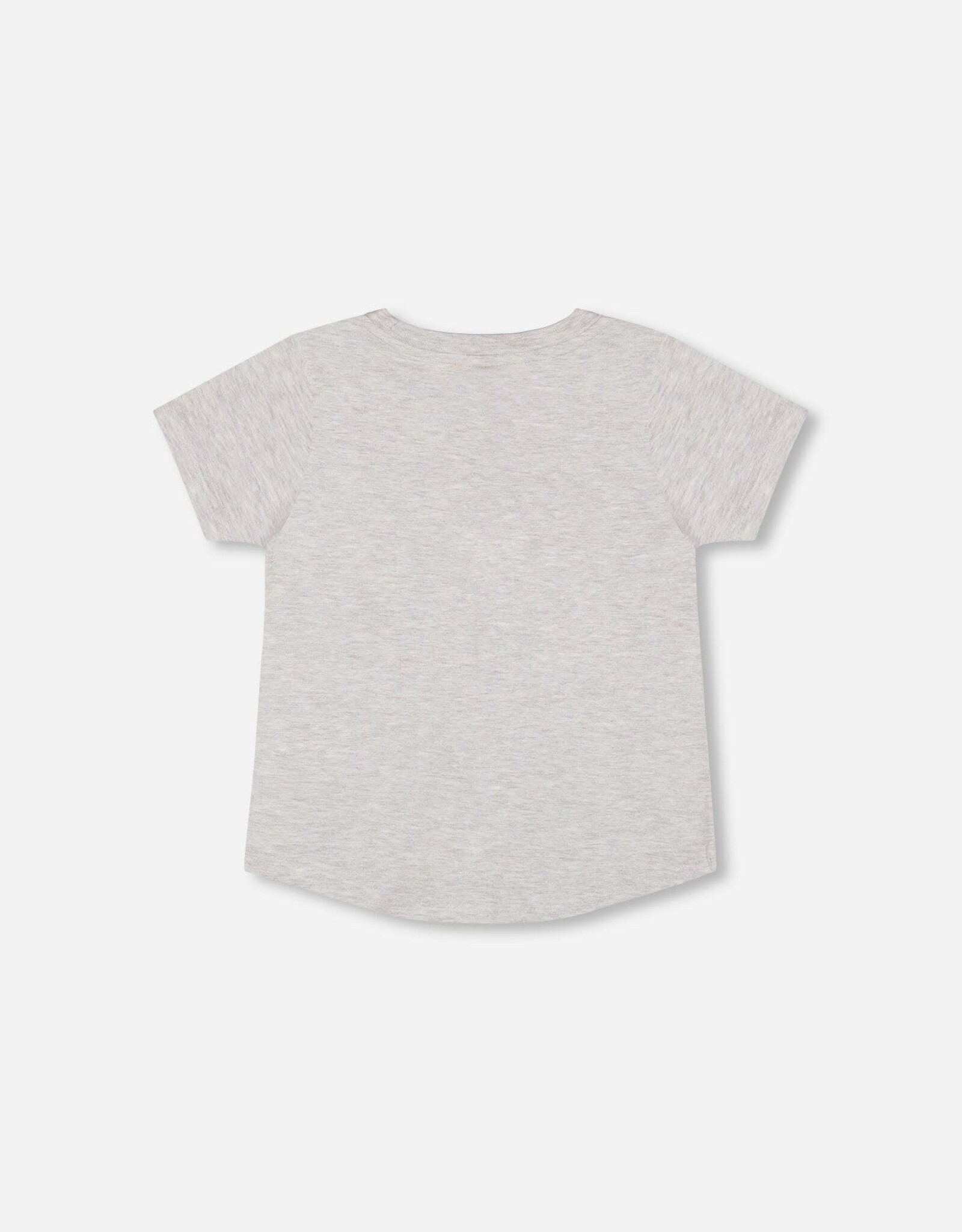 Deux Par Deux Light Grey Dino Print T-Shirt