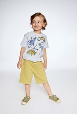 Deux Par Deux Light Grey Dino Print T-Shirt