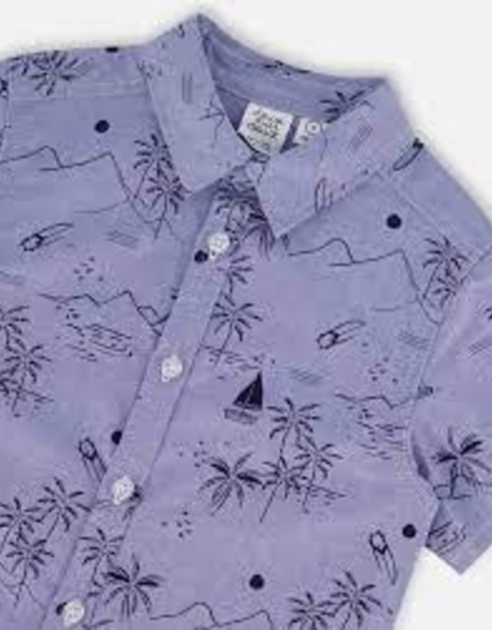 Deux Par Deux Printed Beach Short Sleeve