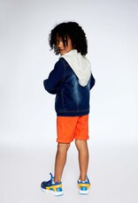 Deux Par Deux Navy Denim Jacket w/Removable Hood
