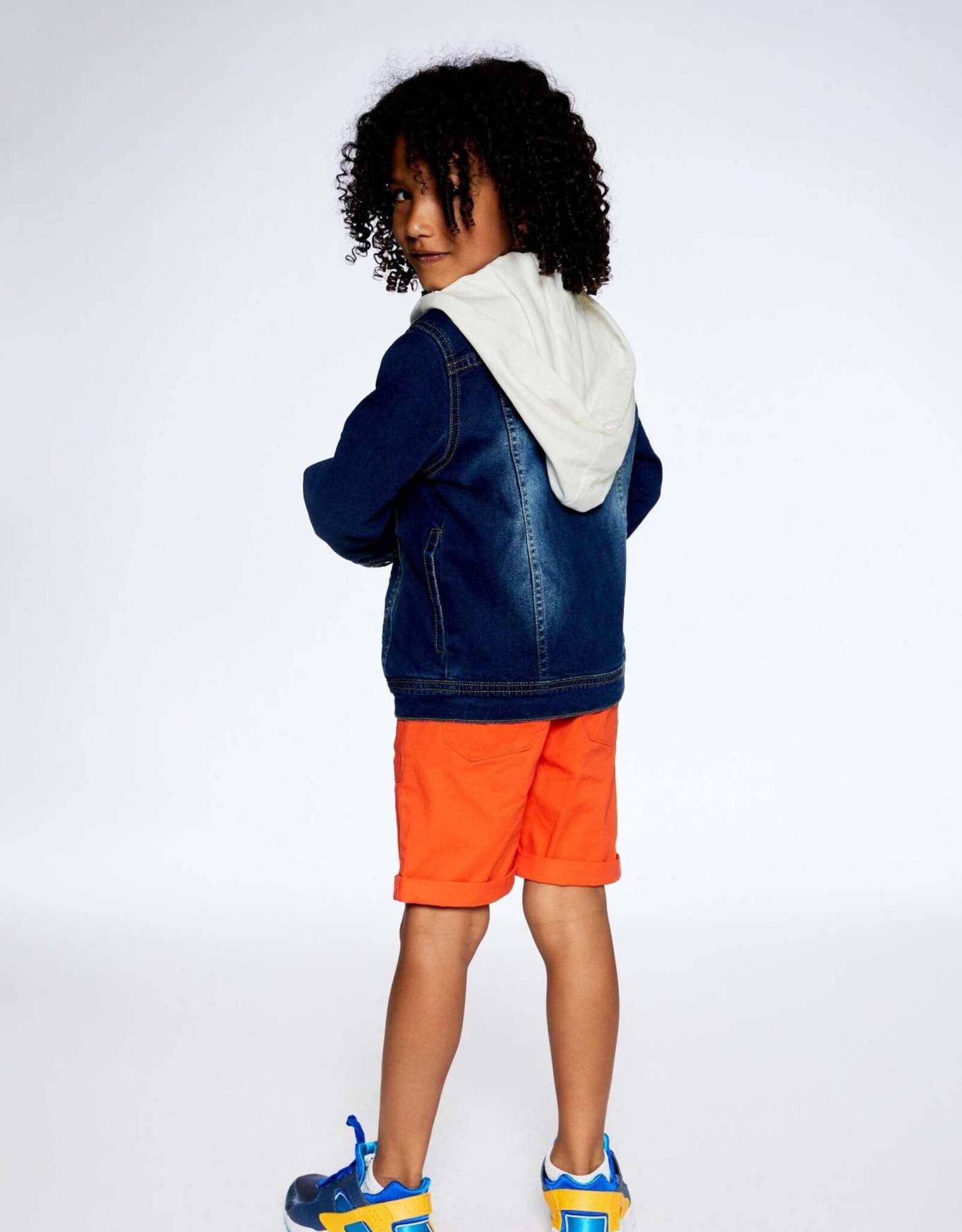 Deux Par Deux Navy Denim Jacket w/Removable Hood