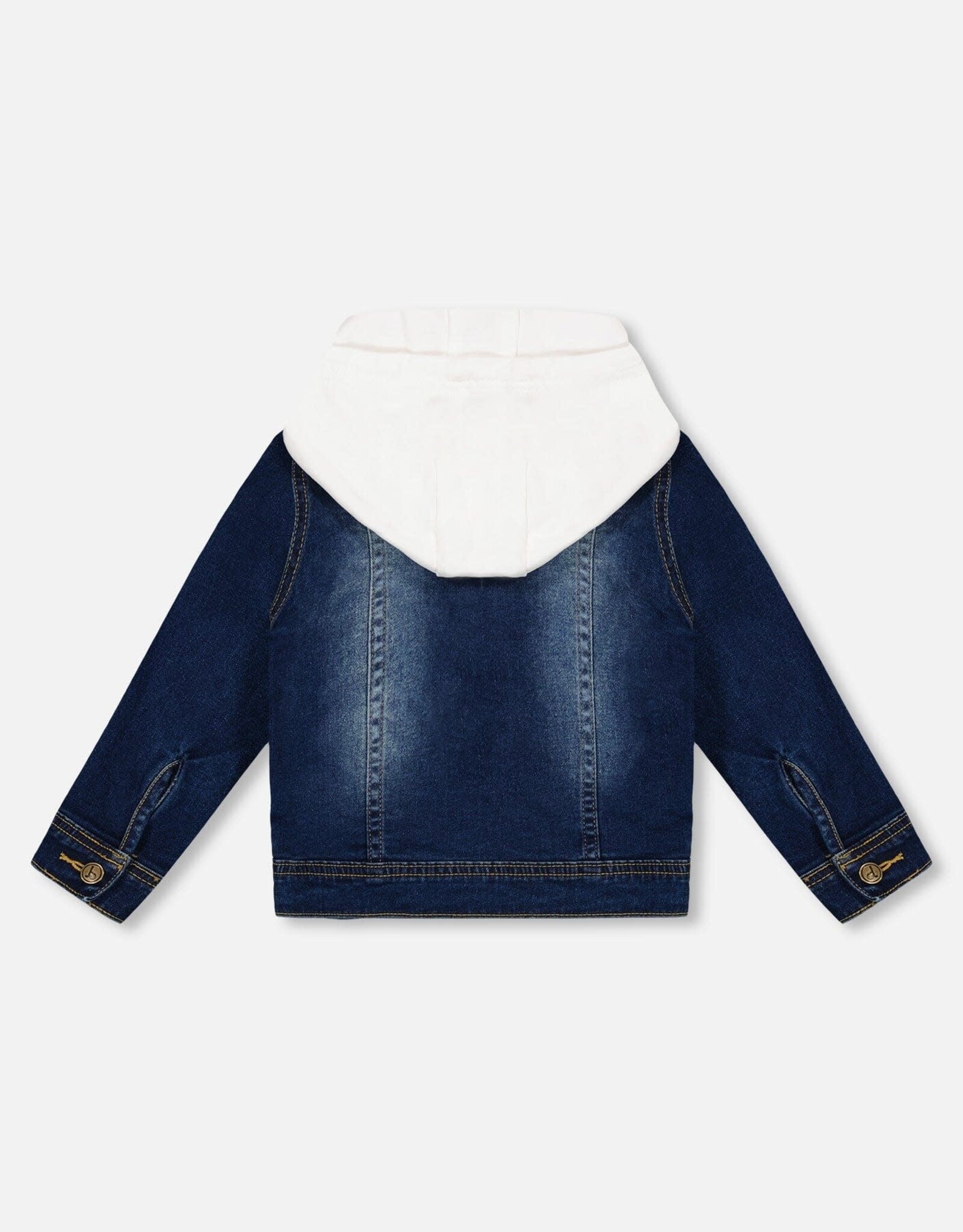 Deux Par Deux Navy Denim Jacket w/Removable Hood