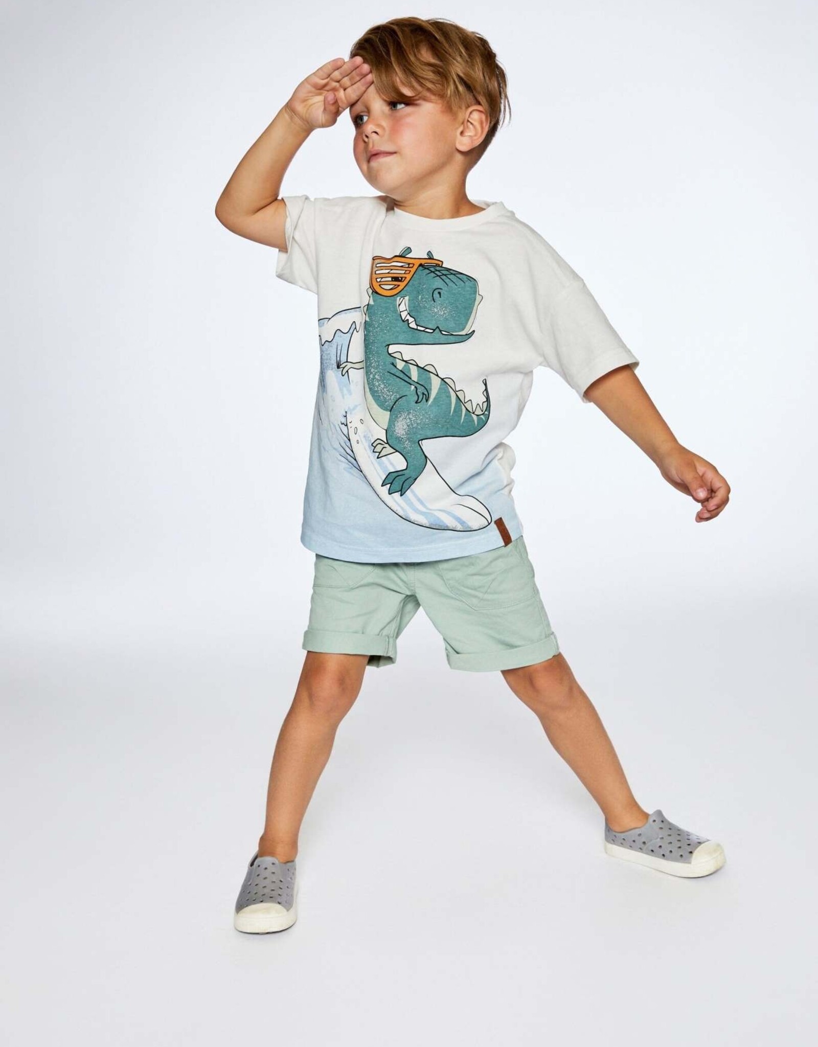 Deux Par Deux Iceberg Green Twill Short