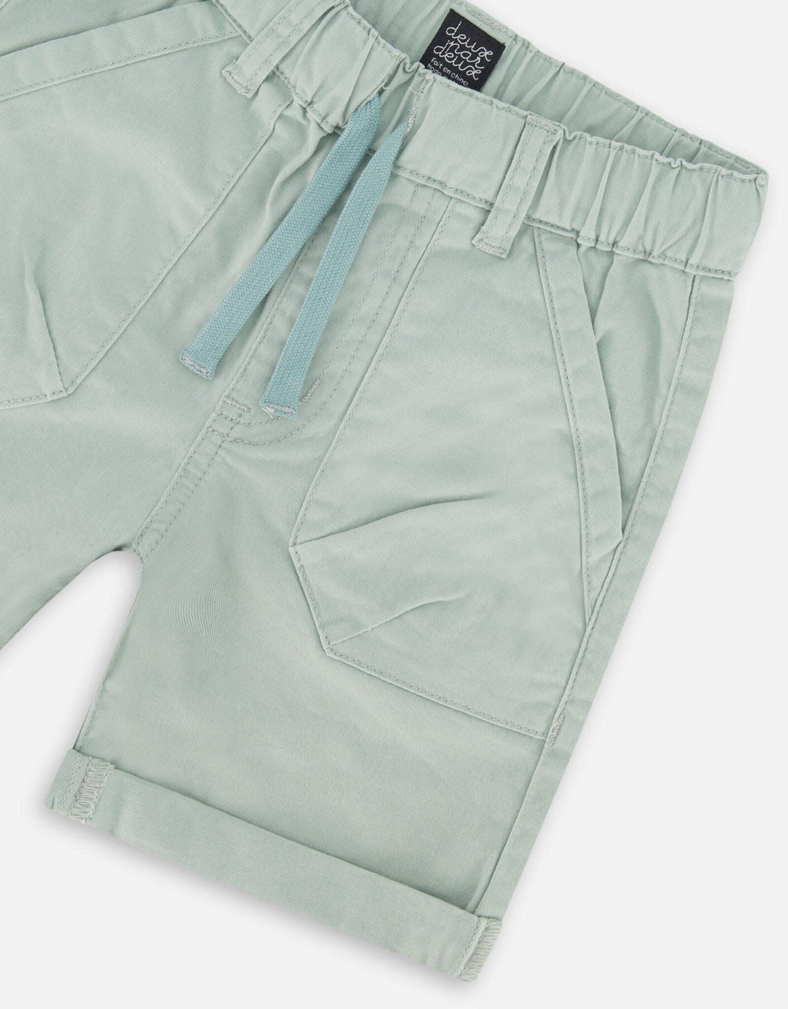 Deux Par Deux Iceberg Green Twill Short