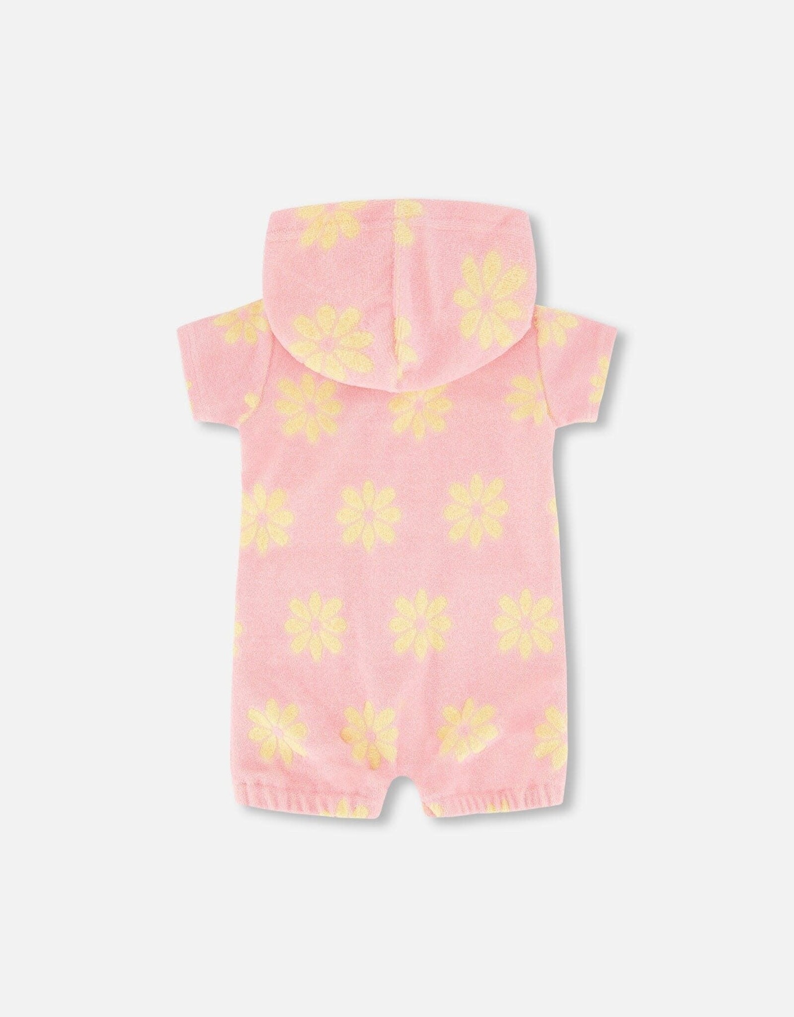 Deux Par Deux Candy Pink Hooded Romper