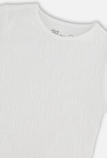 Deux Par Deux Off White Crinkle Top