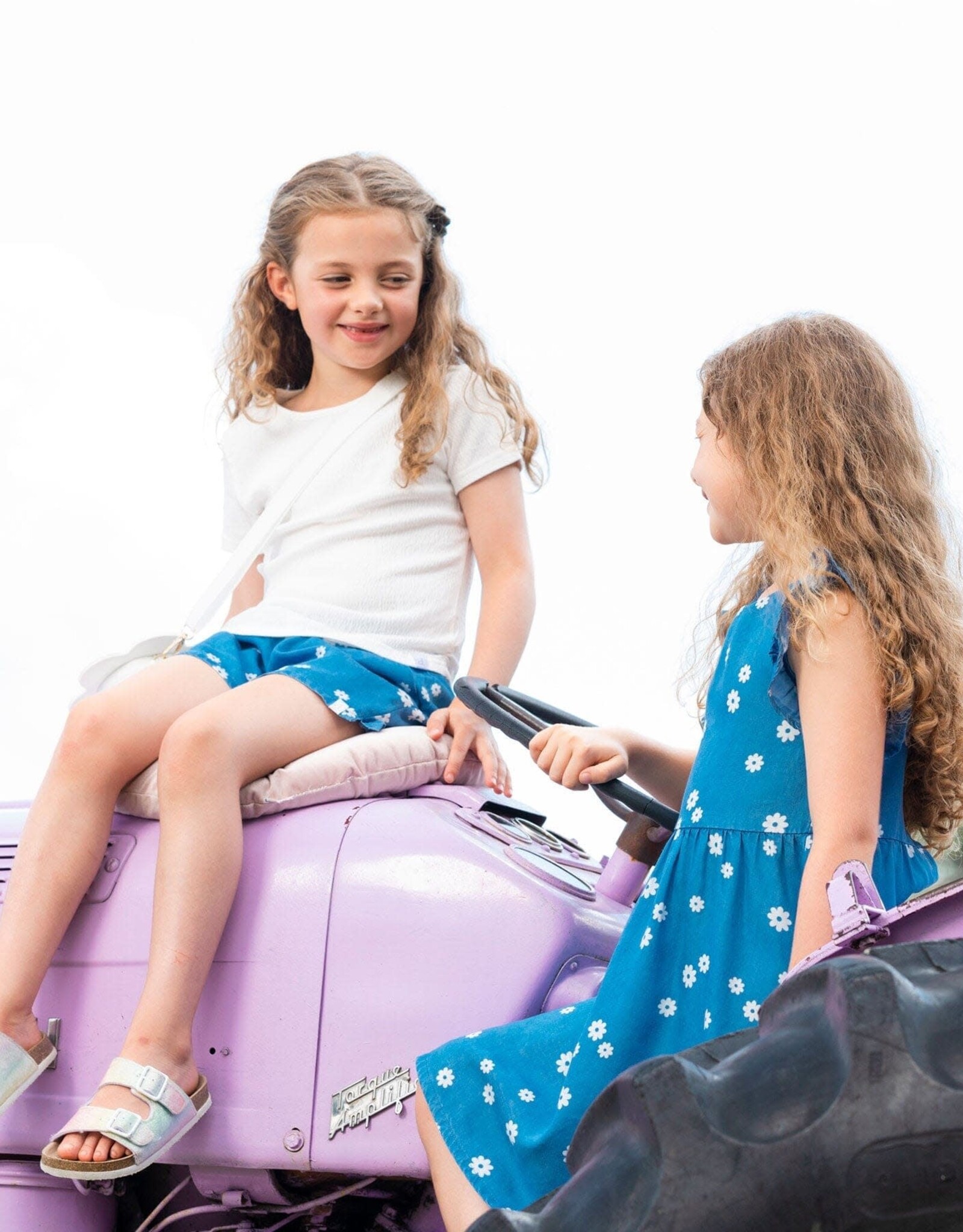 Deux Par Deux Off White Crinkle Top