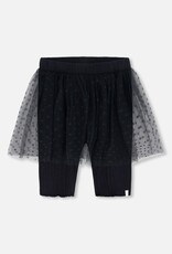 Deux Par Deux Anthricite Biker Mesh Skirt