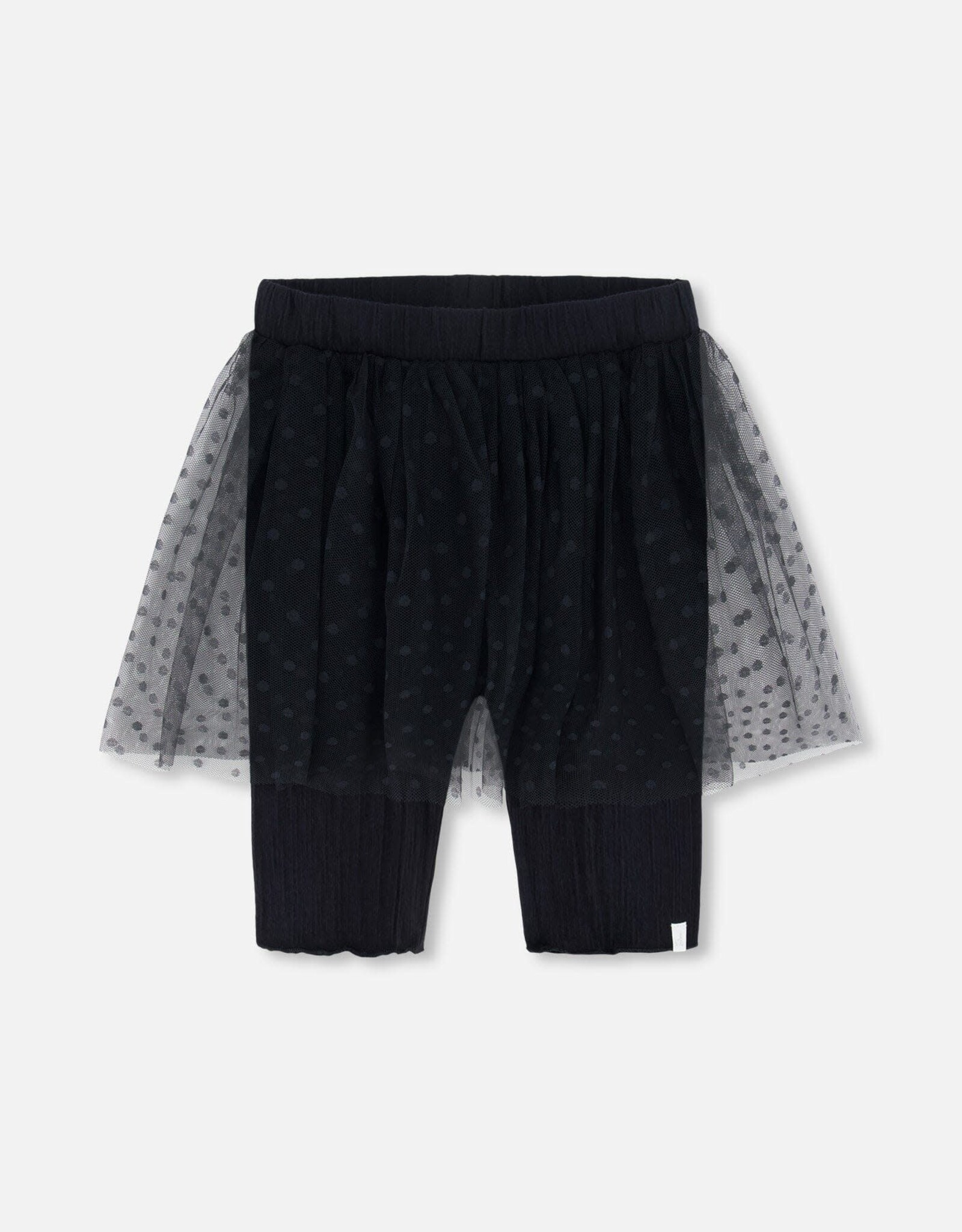Deux Par Deux Anthricite Biker Mesh Skirt