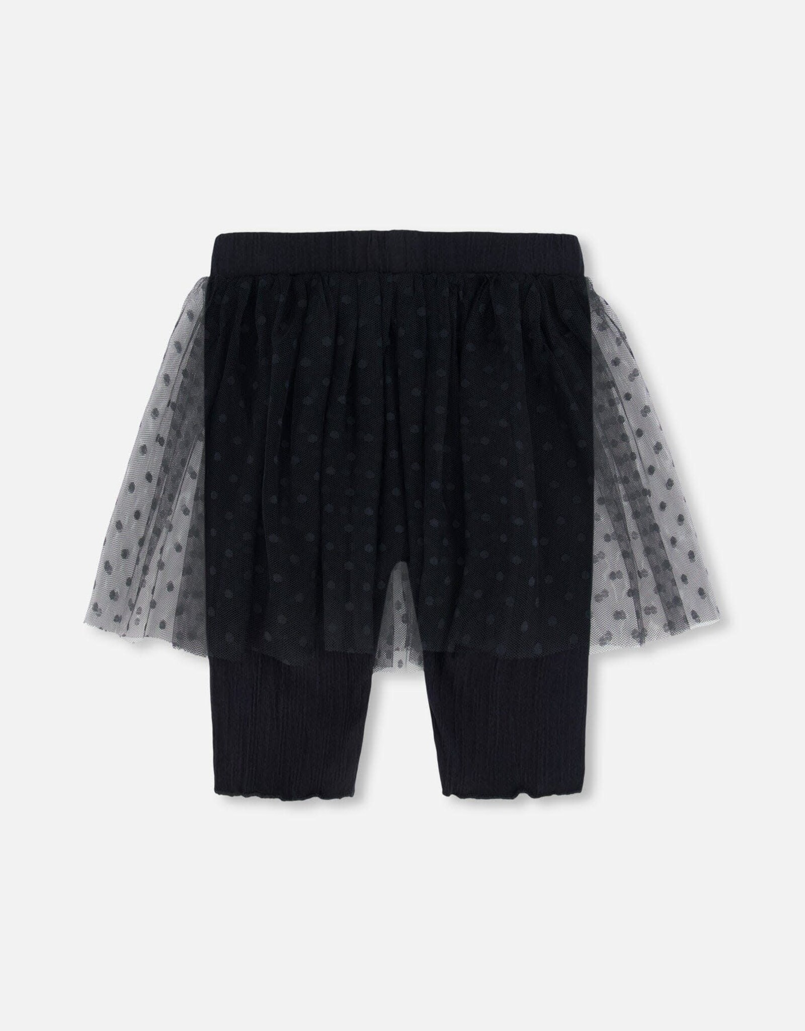 Deux Par Deux Anthricite Biker Mesh Skirt