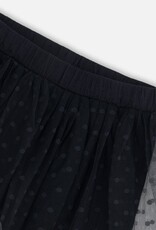 Deux Par Deux Anthricite Biker Mesh Skirt