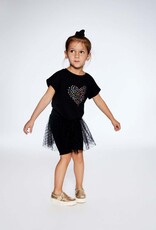 Deux Par Deux Anthricite Biker Mesh Skirt