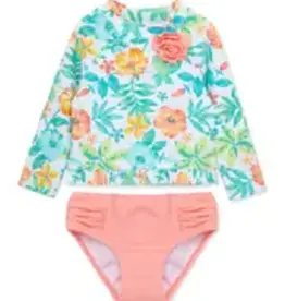 Little Me Tropical 2pc Rashguard Swim Set