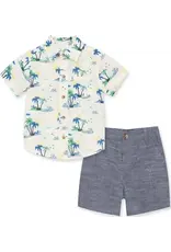 Little Me Tropical Woven Shorts Set