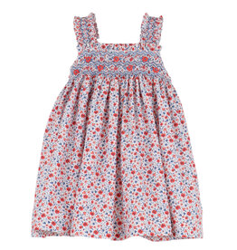 Casero RWB Floral Strappy Smocked Dress