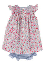 Casero Floral Smocked Bishop Dress