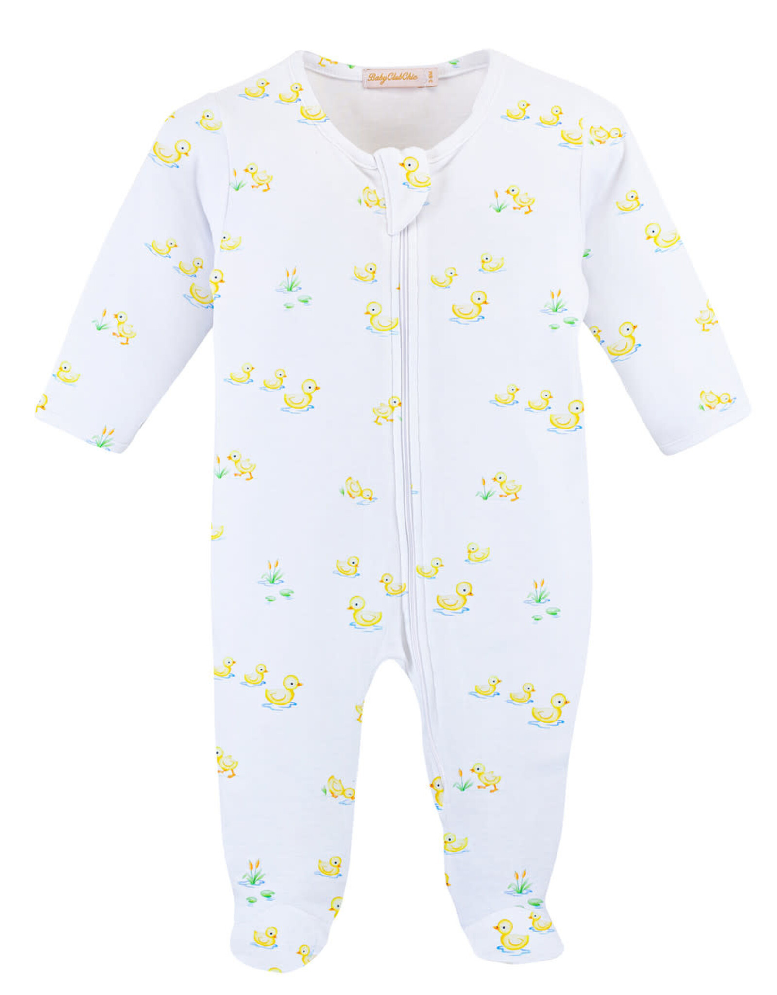 Baby Club Chic Three Little Ducks Zipped Footie