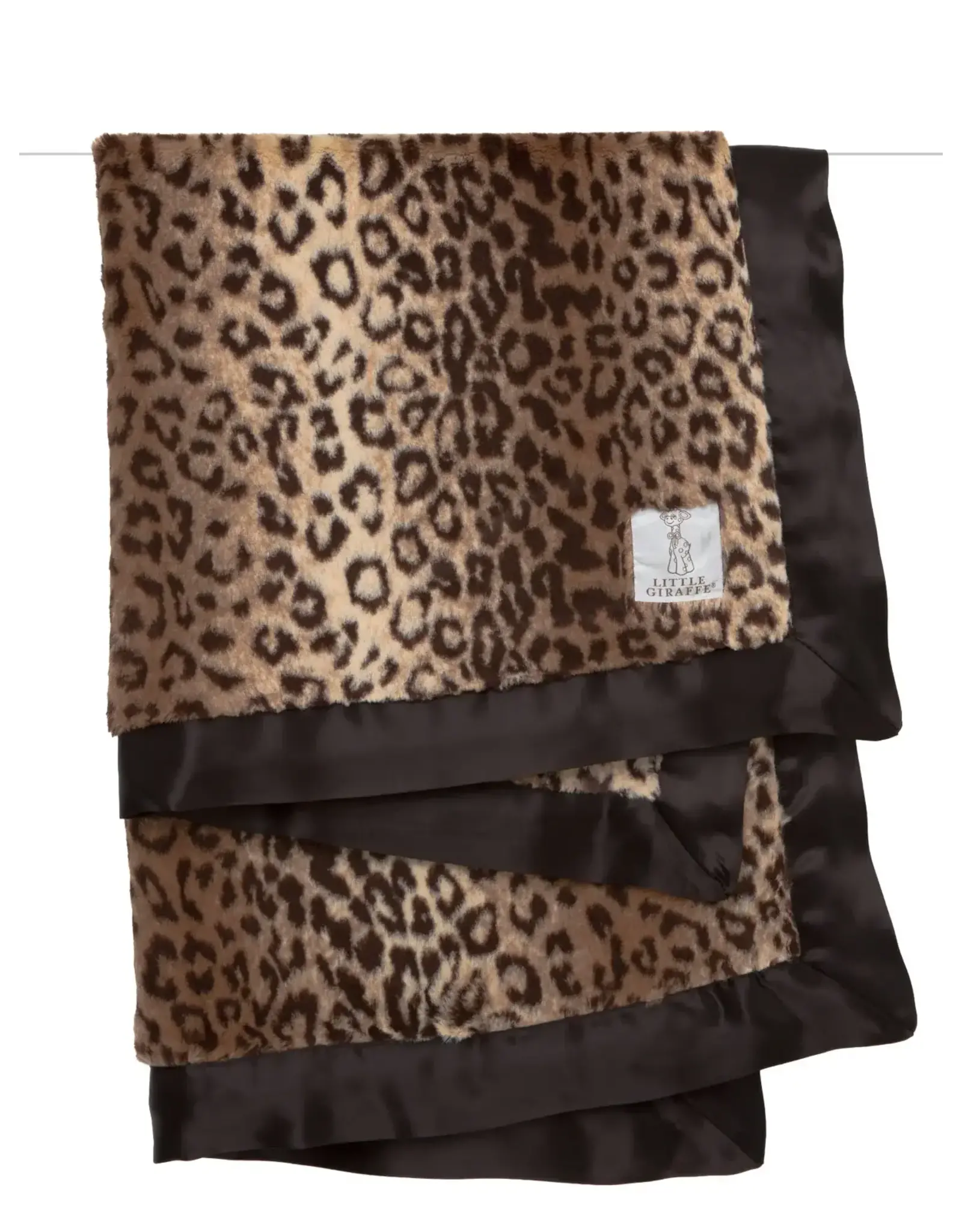 Little Giraffe Espresso Luxe Leopard Blanket