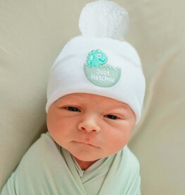 ilybean Nursery Beanie - Just Hatched White Pom