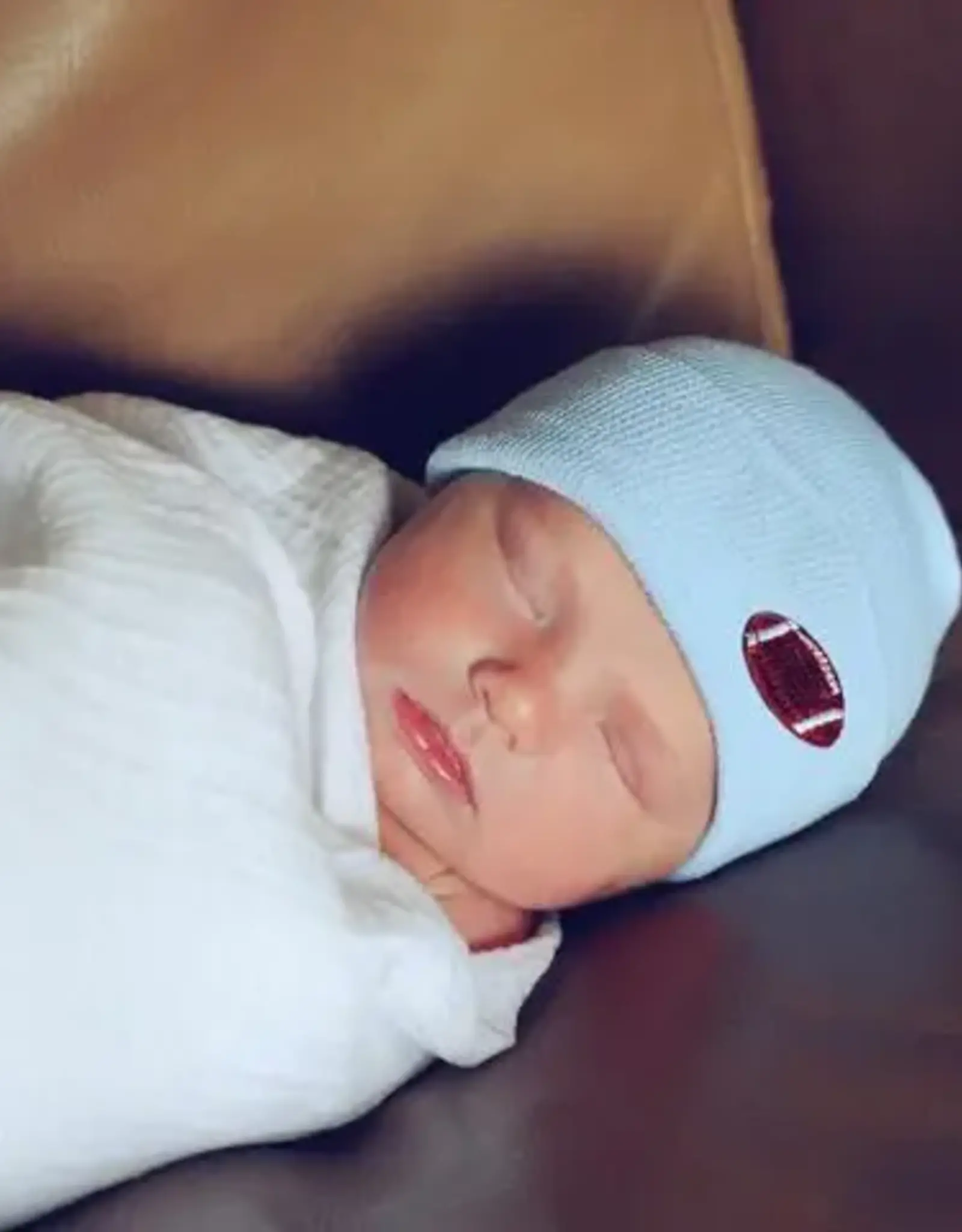 ilybean Nursery Beanie - Blue Football