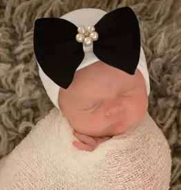 ilybean Nursery Beanie - Bea Black Bow Hat