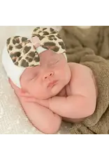 ilybean Nursery Beanie - Lux Leopard Bow