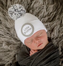 ilybean Grey/White Little Brother Mixed Pom