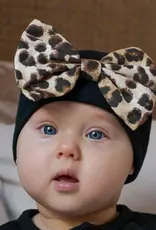 ilybean Nursery Beanie - Leopard Print on Black Beanie