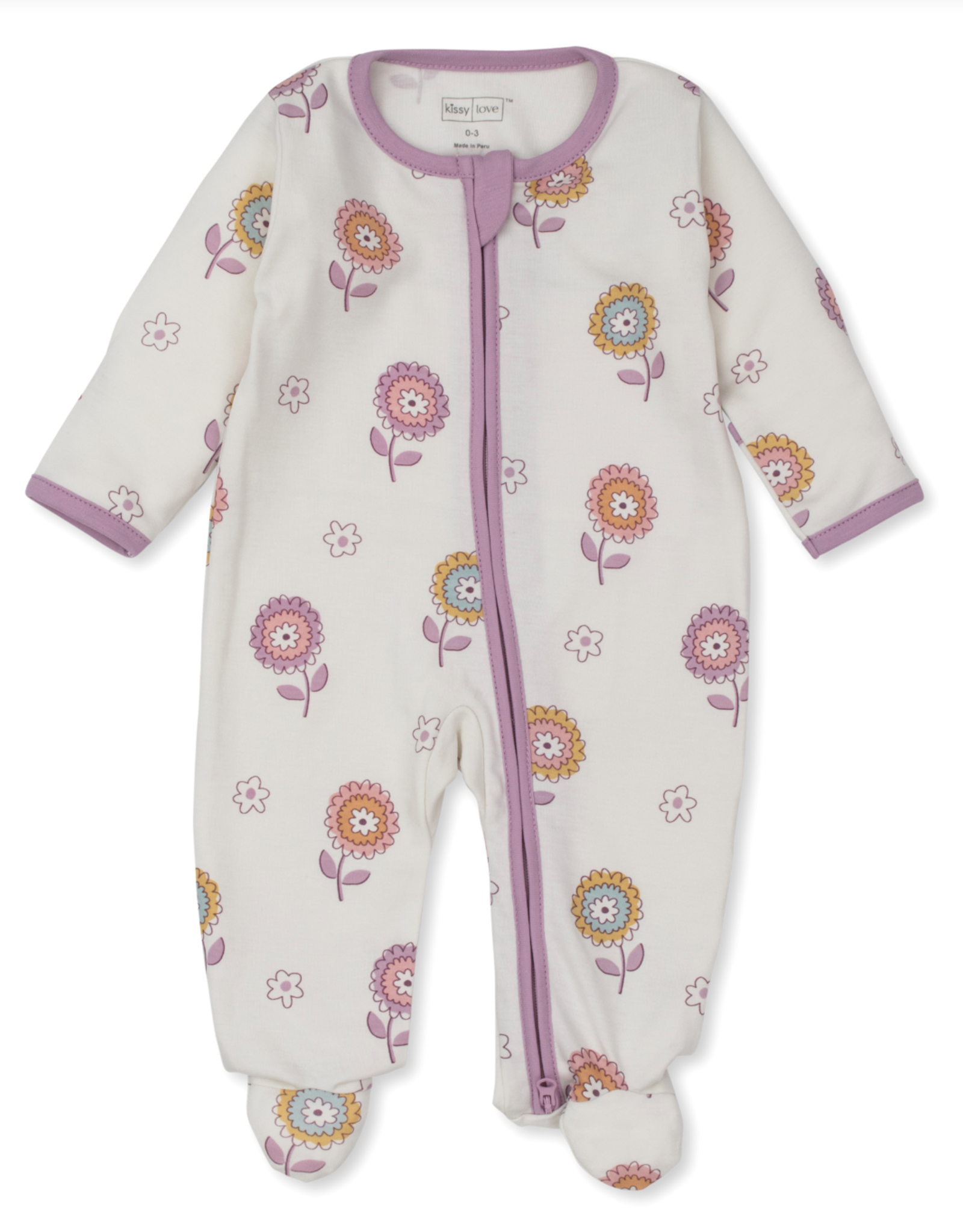 Kissy Kissy Pretty Blossoms Zip Footie
